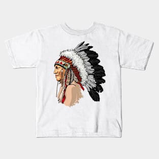 Red indian Kids T-Shirt